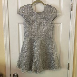 Silver mini dress